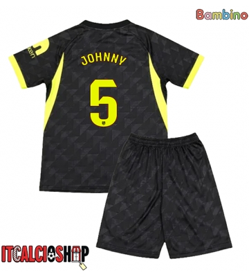 Atletico Madrid Johnny Cardoso #5 Seconda Maglia Bambino 2026-27 Manica Corta (+ Pantaloni corti)
